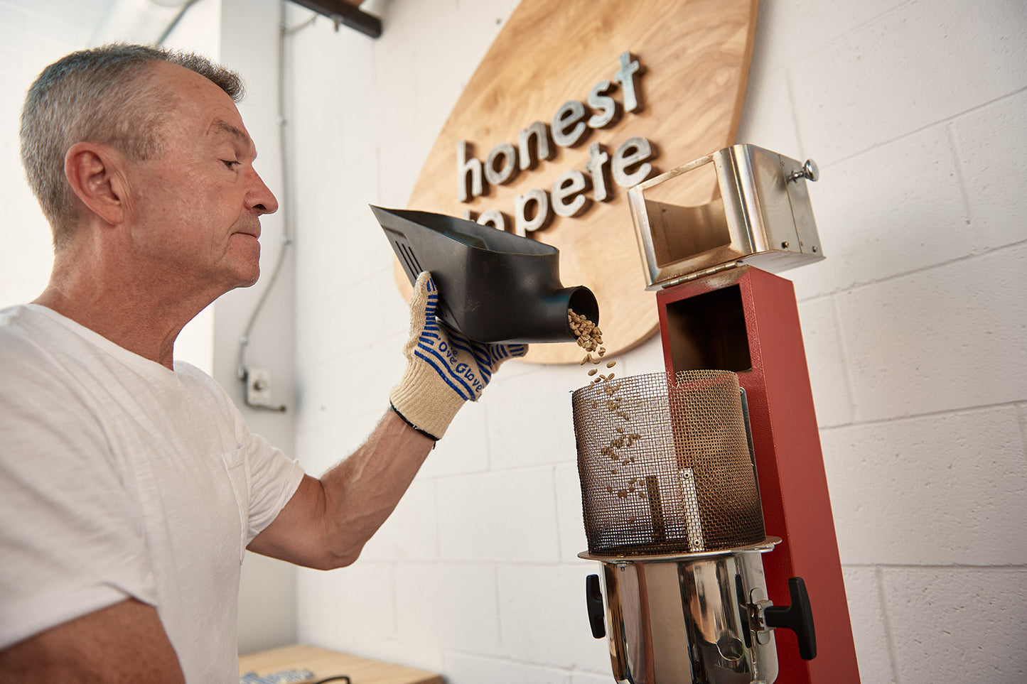 Air-roasting a balance, clean flavour